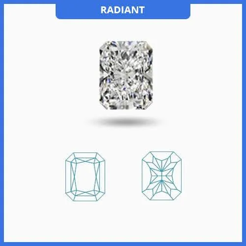 0.25CT J-K/VS2-SI1 Radiant Cut Diamond MDL#D9252-2