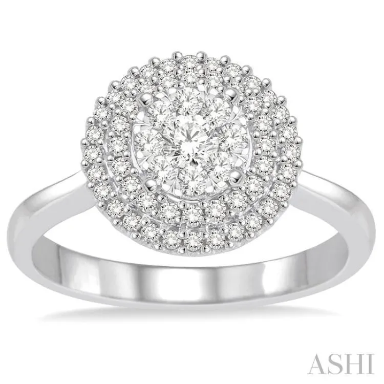 1 Ctw Diamond Lovebright Ring in 14K White Gold