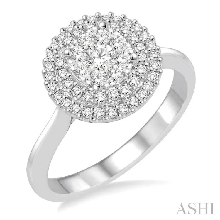 1 Ctw Diamond Lovebright Ring in 14K White Gold