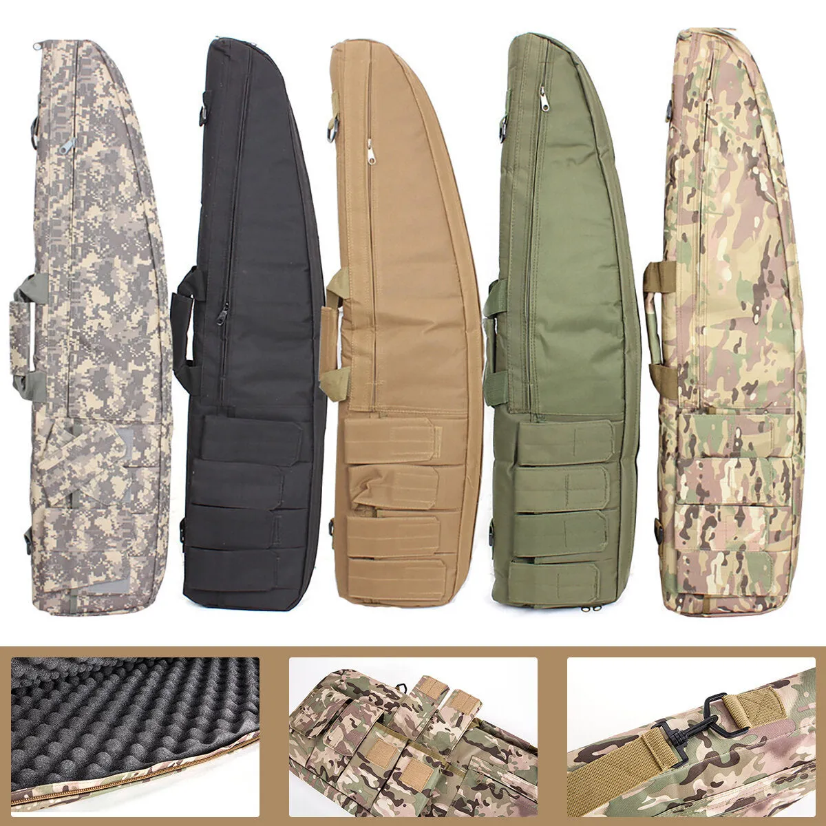 120X30X5CM Tactical Bag Heavy Duty Hiking Climbing Hunting Shooting Carry Case Bag Shoulder Bag