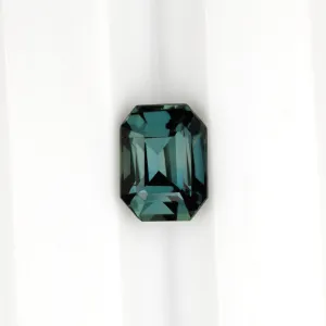 1.21ct NO HEAT TEAL SAPPHIRE EMERALD SHAPE CUT LOOSE GEMSTONE BLUE GREEN NATURAL