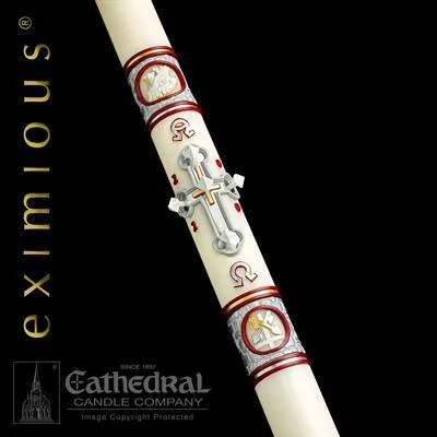 2-1/16" x 36" Upon This Rock Eximious Paschal Candle