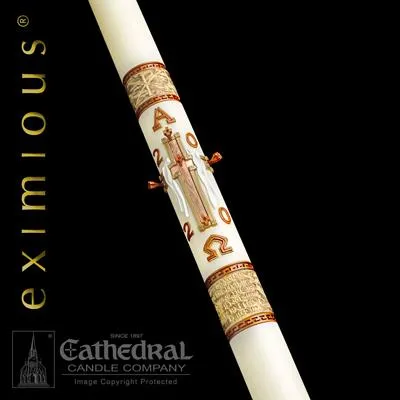 2-1/4" x 48" Luke 24 Eximious Paschal Candle