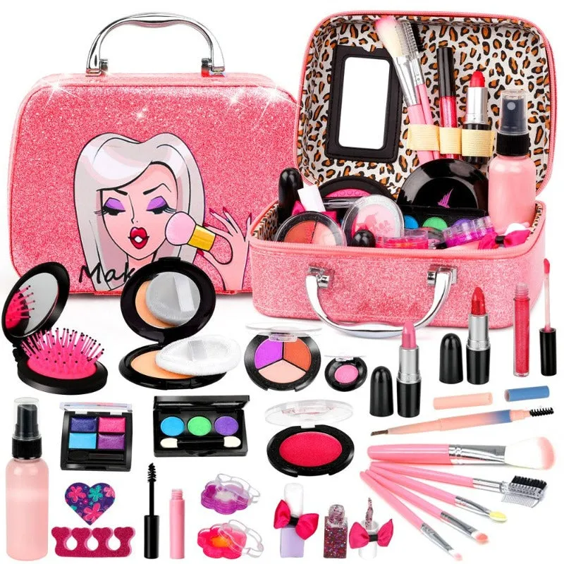 27 Piece Washable Real Makeup Kit for Kids