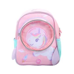 90149 KIDS SCHOOL BACK PACK PINK UNICORN 12INCH IR