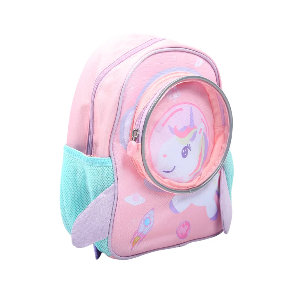 90149 KIDS SCHOOL BACK PACK PINK UNICORN 12INCH IR