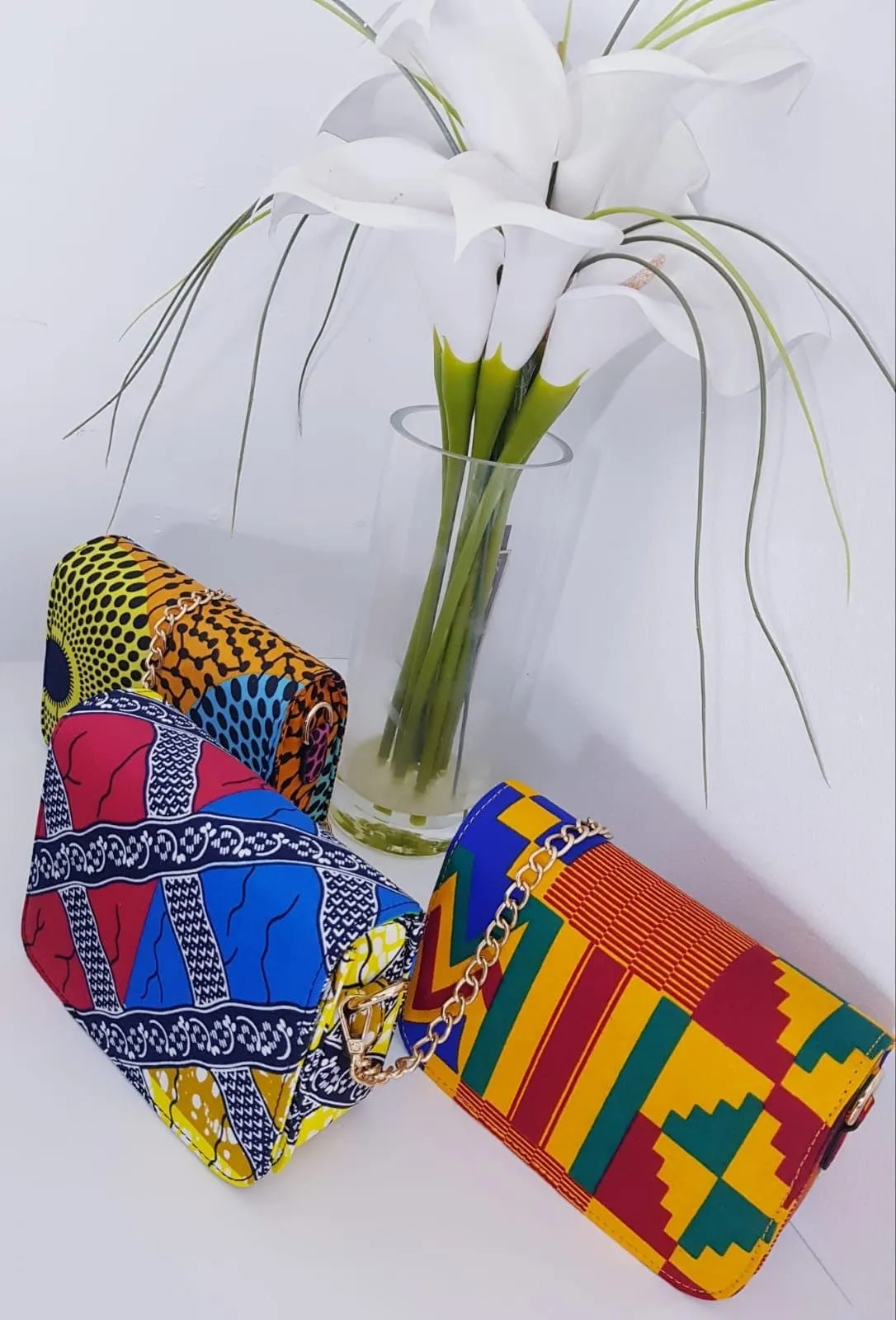 African Print Shoulder Bag | Ankara Print Chain Bag