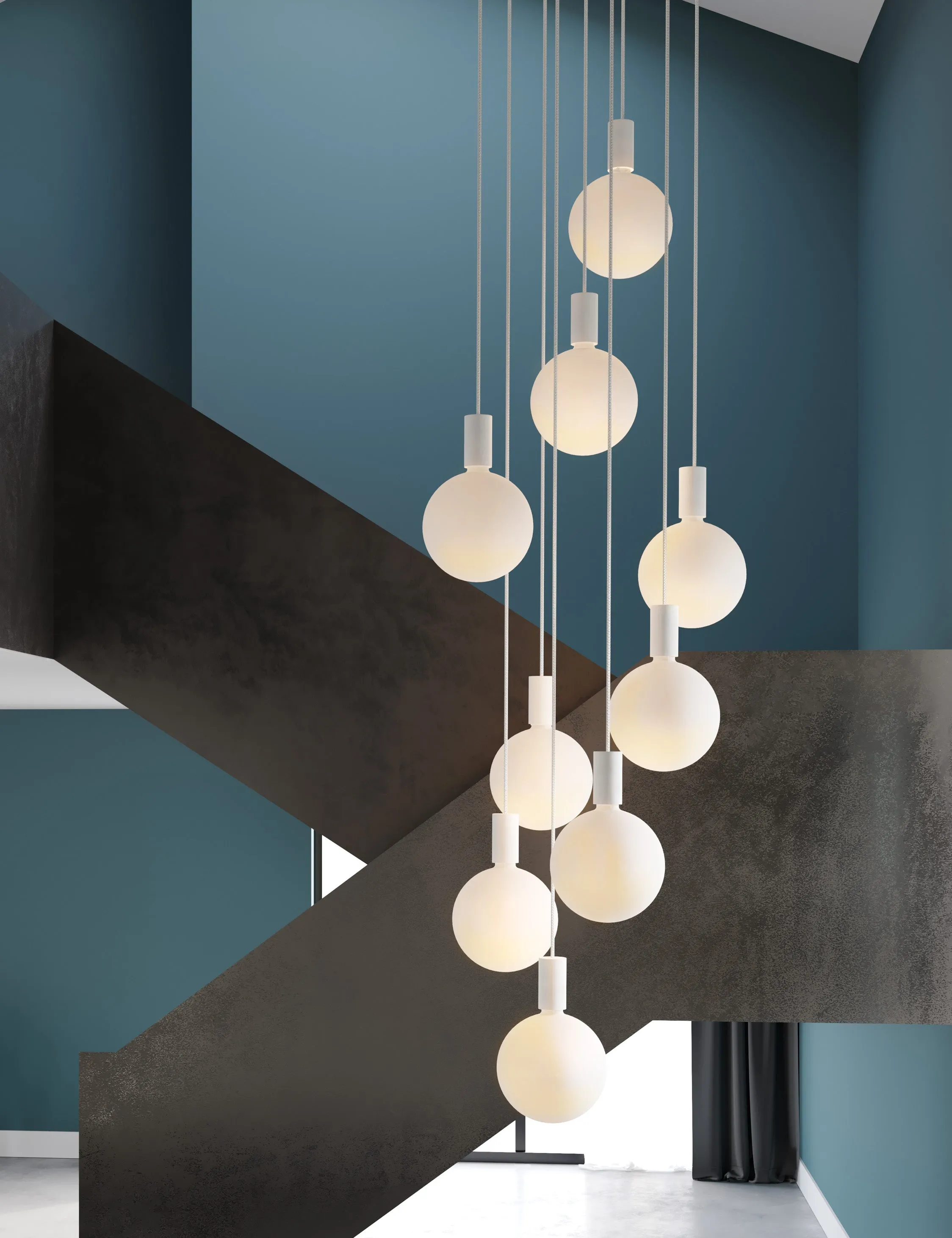 Alumina 9-Light Pendant Light by Tala