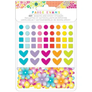 American Crafts Paige Evans - Splendid Stickers 221 pack  Sequin & Epoxy