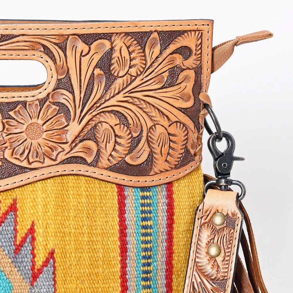 American Darling Yellow Aztec/Floral Tooled bag