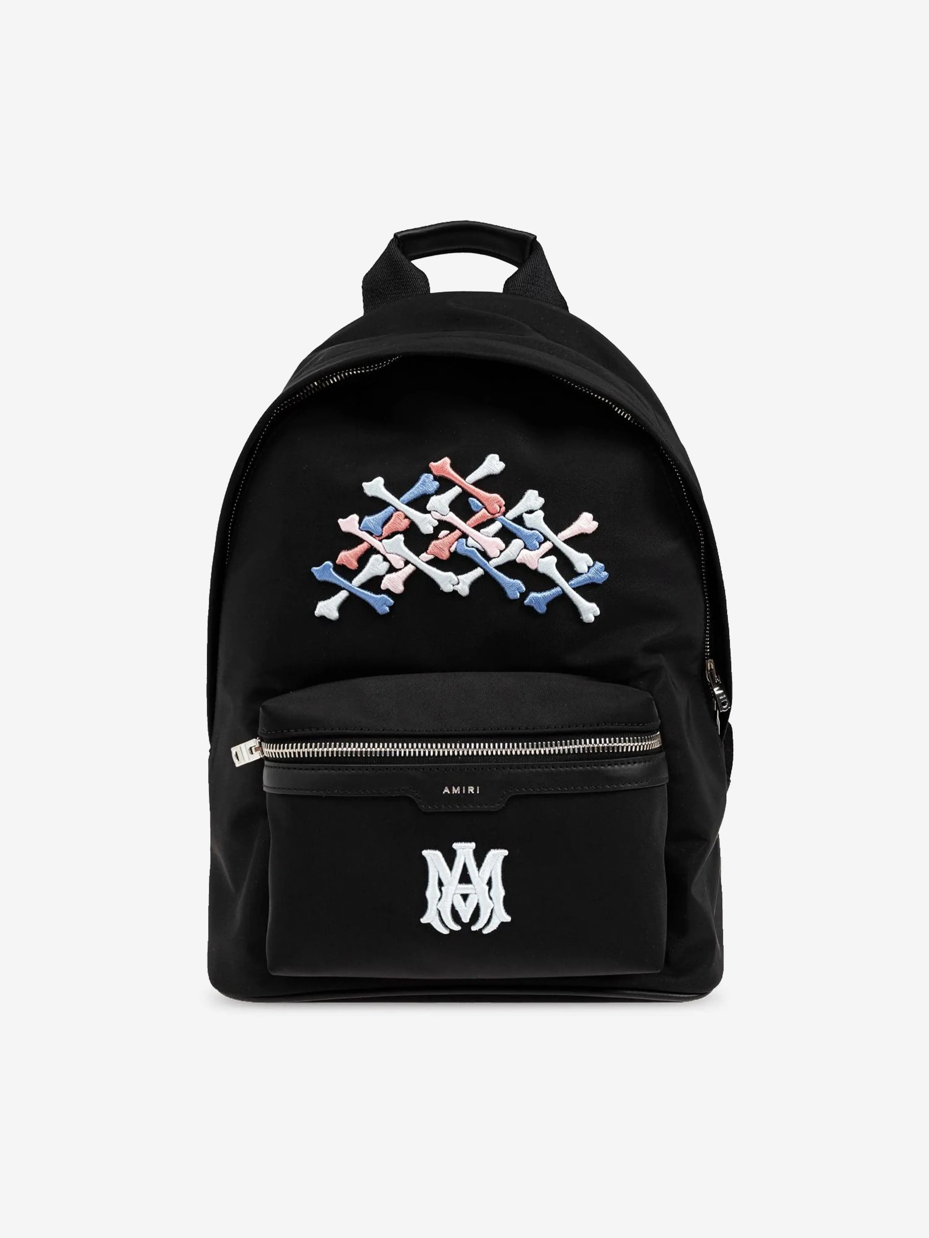 Amiri Kids Bones Stacked Backpack in Black (37cm)