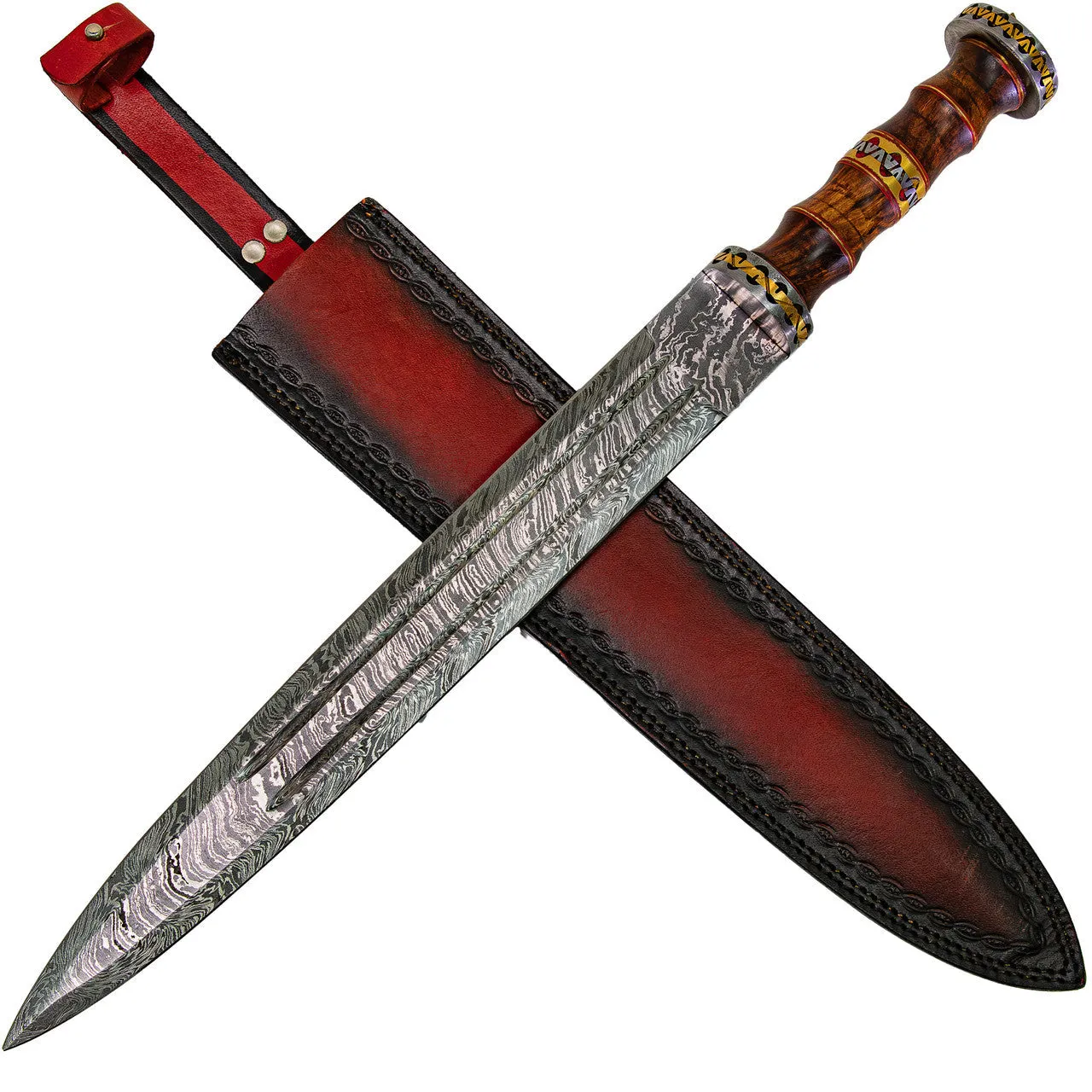 Ancient Conflict Roman Gladius Damascus Steel Sword