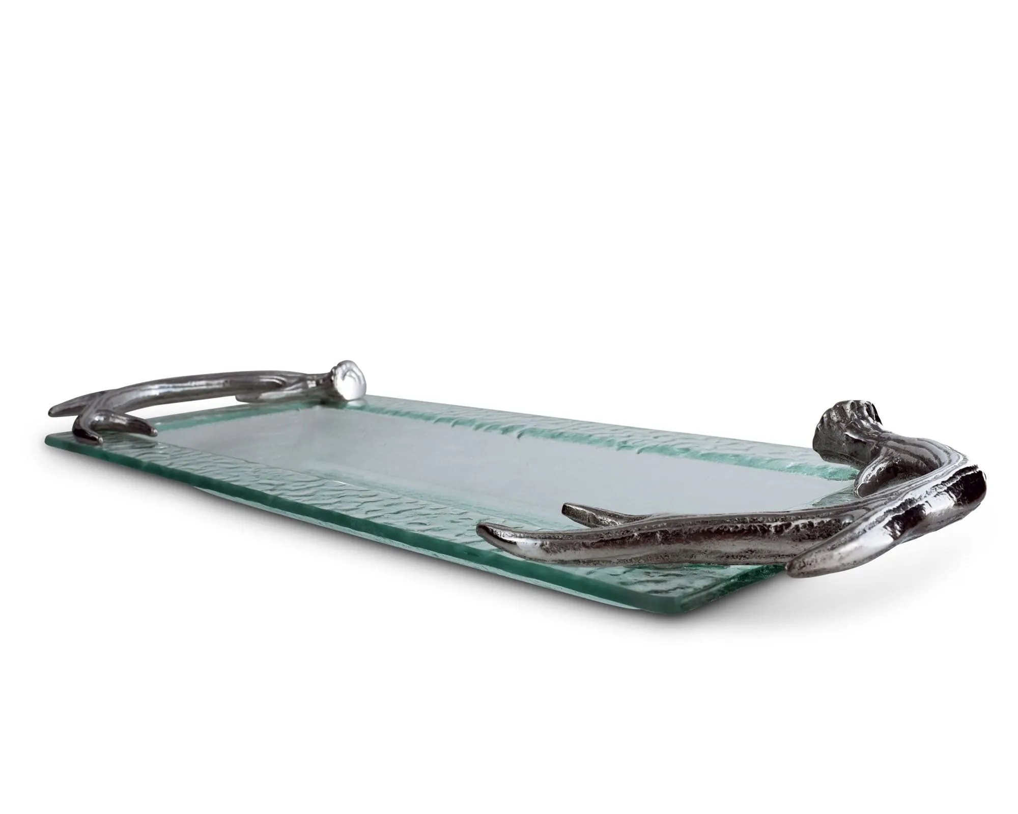 Antler Glass Oblong Tray by Arthur Court Designs