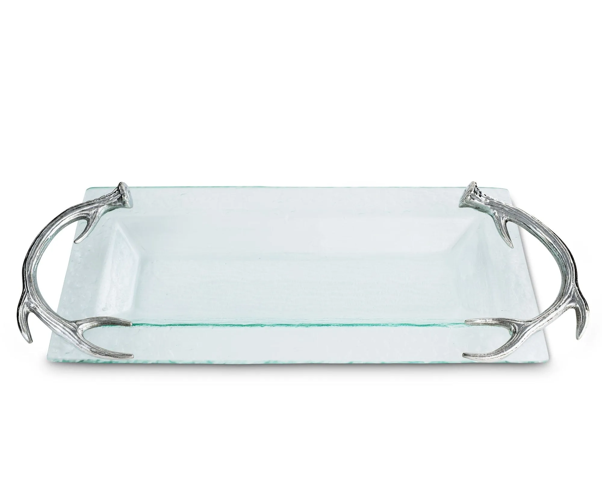 Antler Glass Oblong Tray by Arthur Court Designs