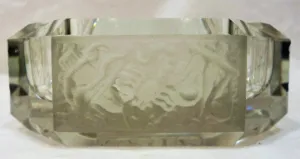 Art Deco Zodiac Crystal Ash Tray