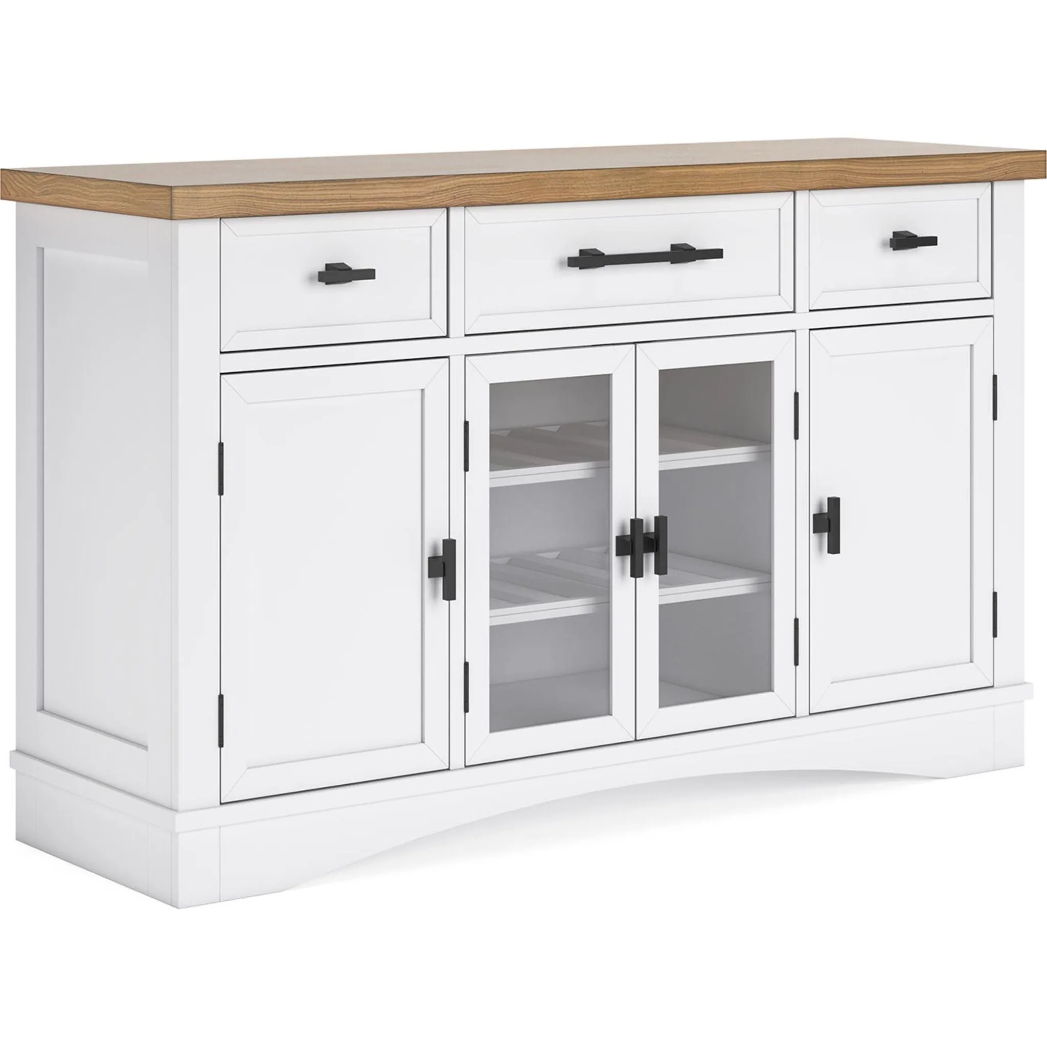 Ashbryn Dining Server - White/Natural - (D844-60)