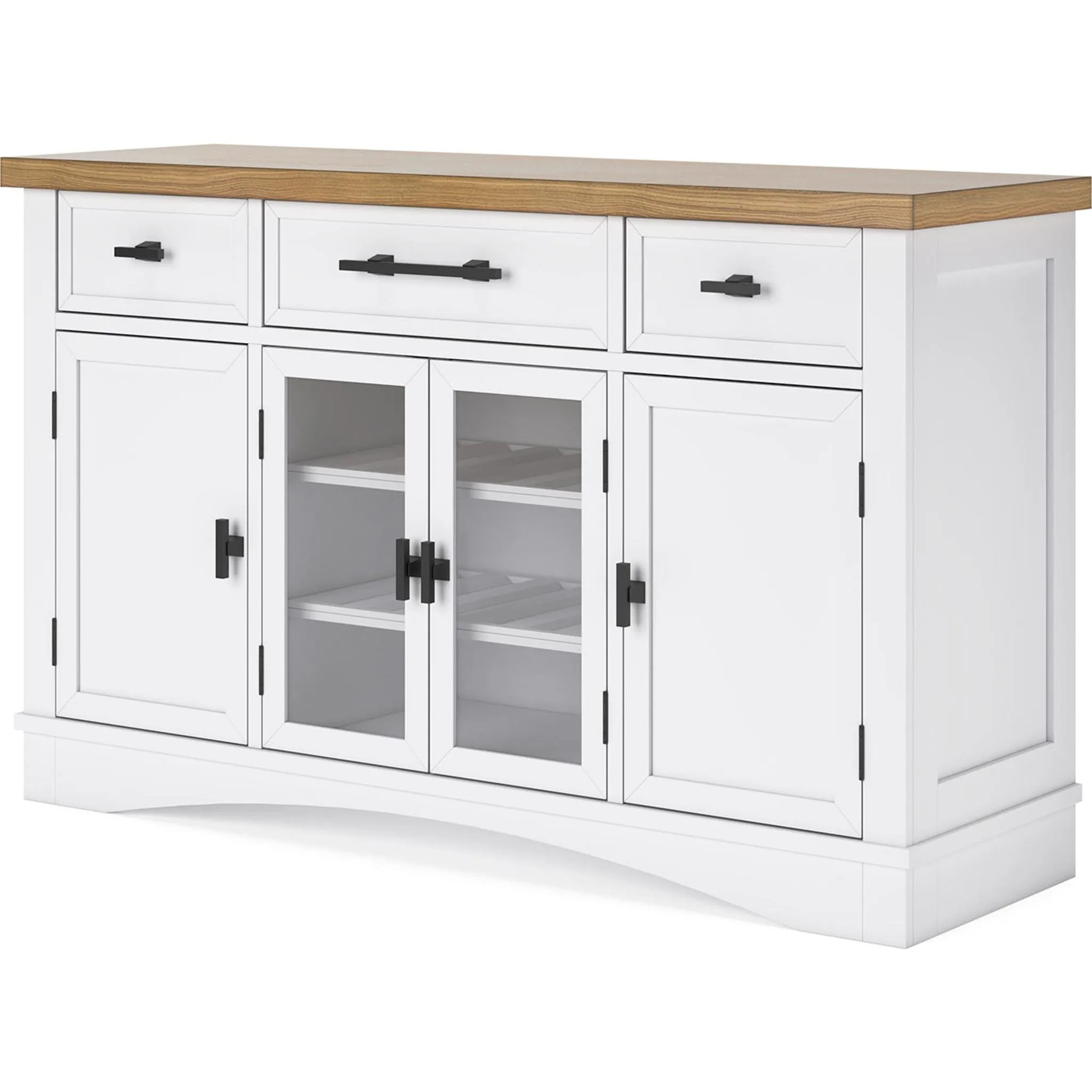 Ashbryn Dining Server - White/Natural - (D844-60)