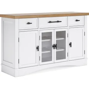 Ashbryn Dining Server - White/Natural - (D844-60)