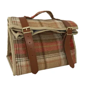 Autumn Red Tartan Picnic Cooler Bag