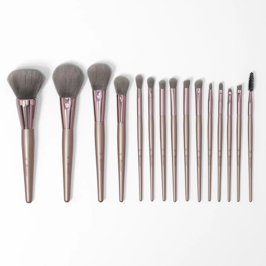 BH Cosmetics Lavish Elegance 15 piece Brush Set With Cosmetic Bag