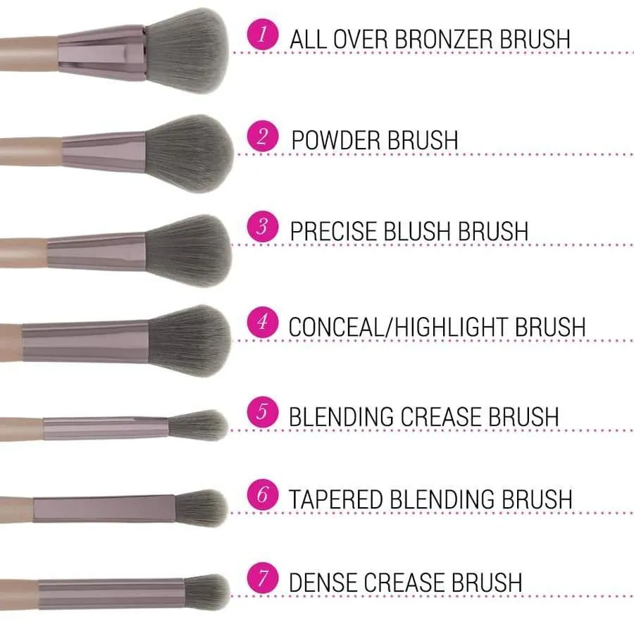 BH Cosmetics Lavish Elegance 15 piece Brush Set With Cosmetic Bag