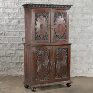 Bhuv Teak 2 Part Cabinet