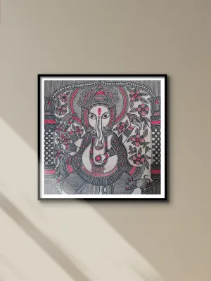 Blossoming Ganesha Madhubani Painting By Ambika Devi