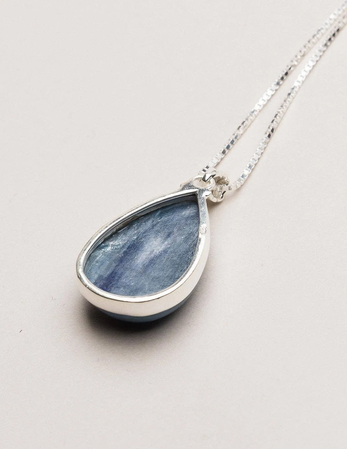 Blue Kyanite Teardrop Pendant Necklace