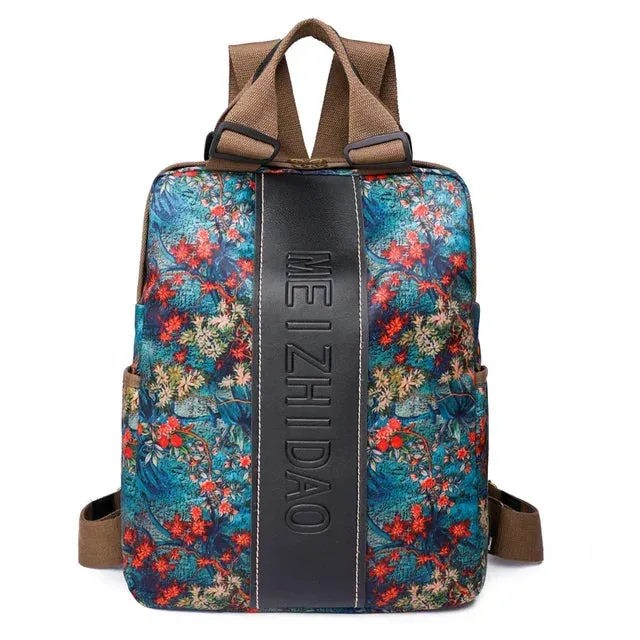 Bohemian Embroidered Backpack – Large Capacity Travel & Student Bag