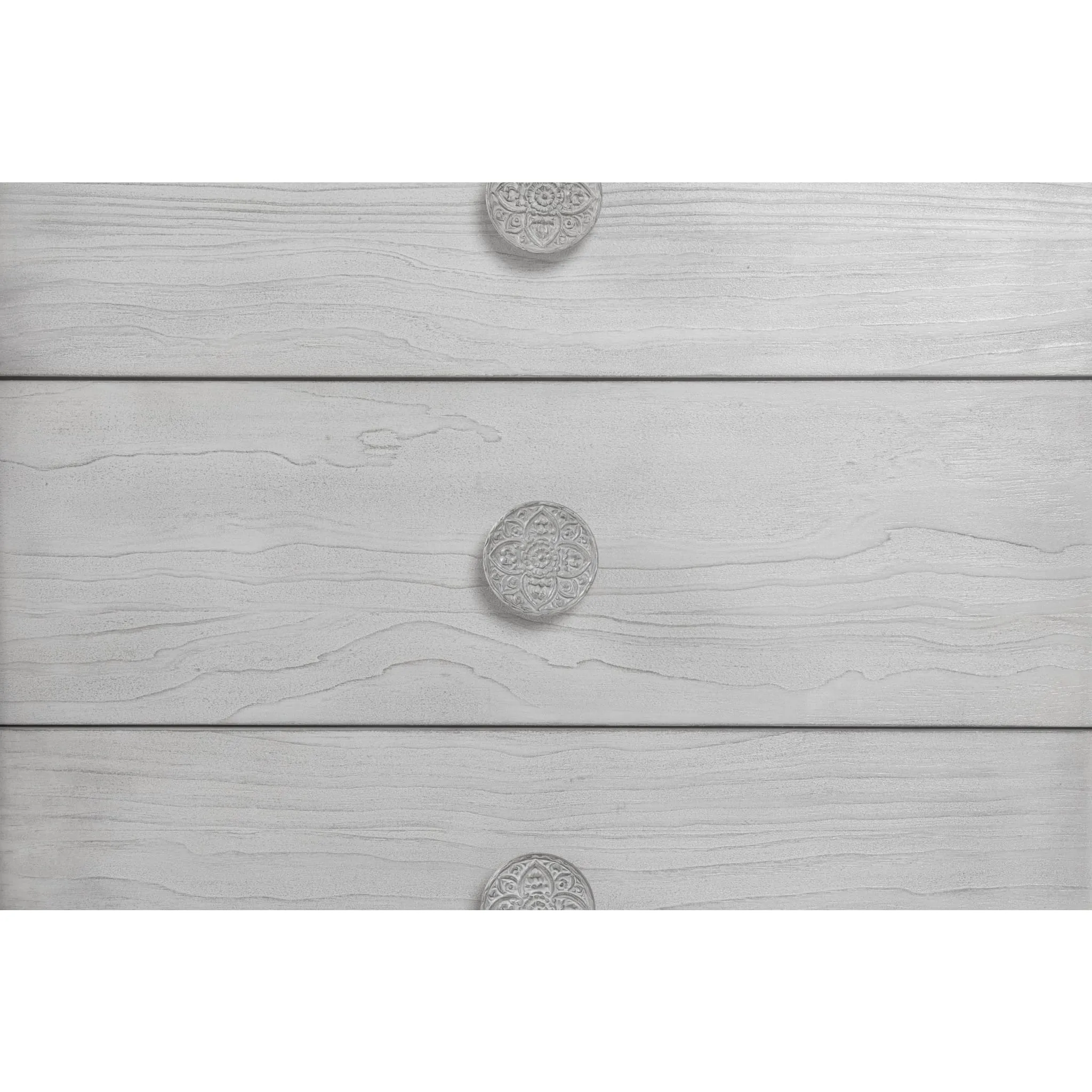 Boho Chic Five-Drawer Chest in Washed White (2024)