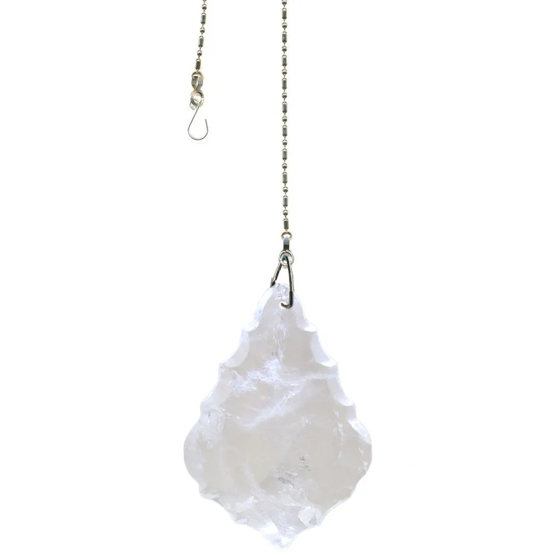 Brazilian Quartz 3-inch Clear French Pendeloque Rock Crystal Prism