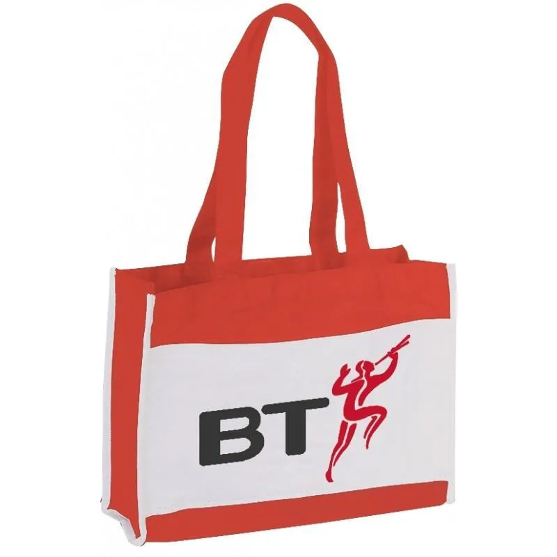 Canvas Tote Bag With Front Slip Pocket