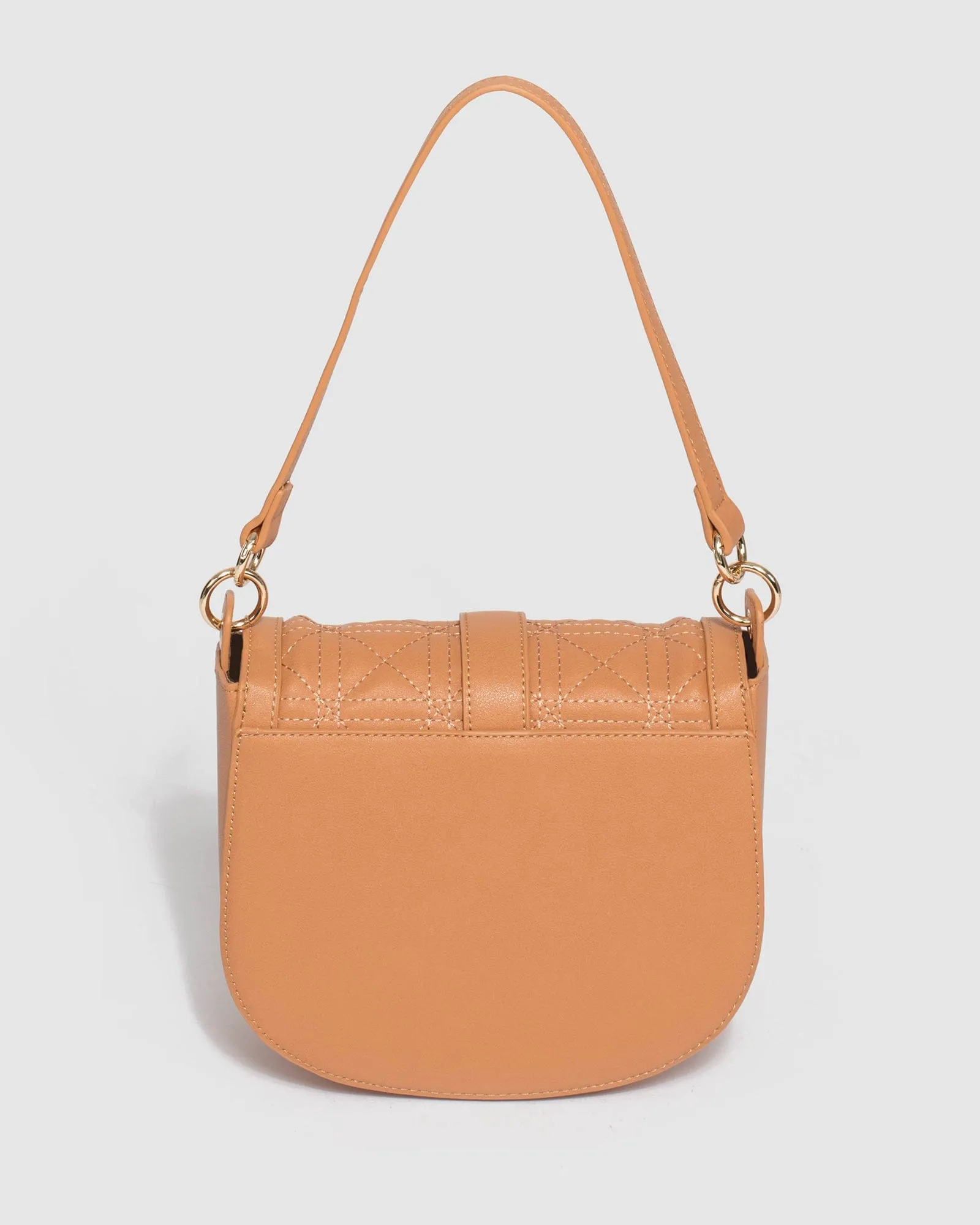 Caramel Lotte Quilted Saddle Bag