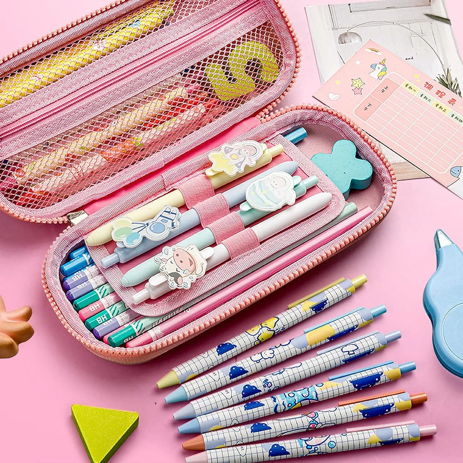 CARTOON THEME PENCIL CASE - 3D EVA PENCIL CASE POUCH, MULTIPURPOSE ZIPPER PENCIL CASE FOR KIDS, PEN AND PENCIL BAG FOR SCHOOL KIDS, GIRLS, STATIONERY STORAGE BOX