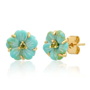 Carved Flower Earrings