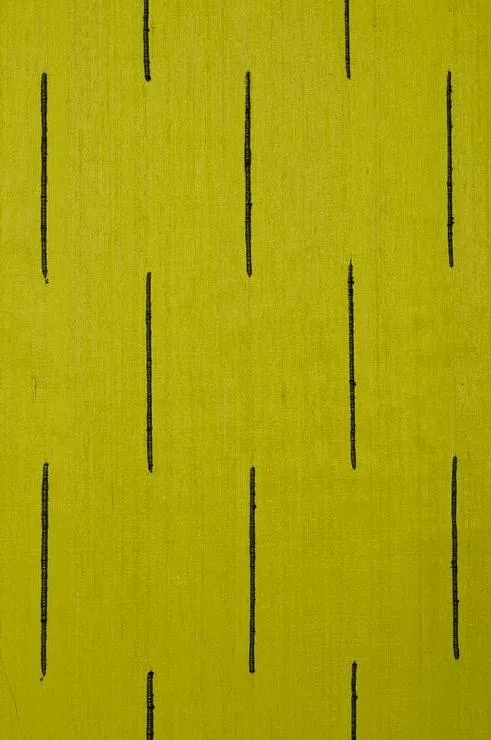 Chartreuse 205 Embroidered Dupioni Silk