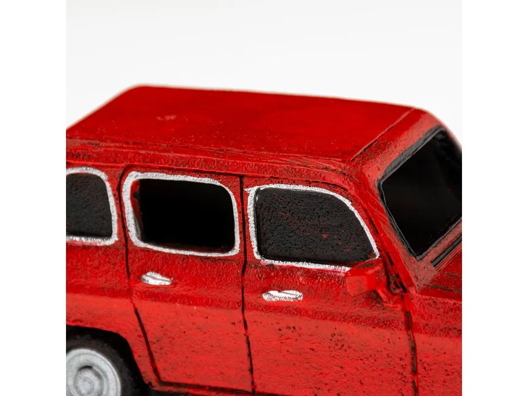 classic car French 1 15x7,5x7cm red