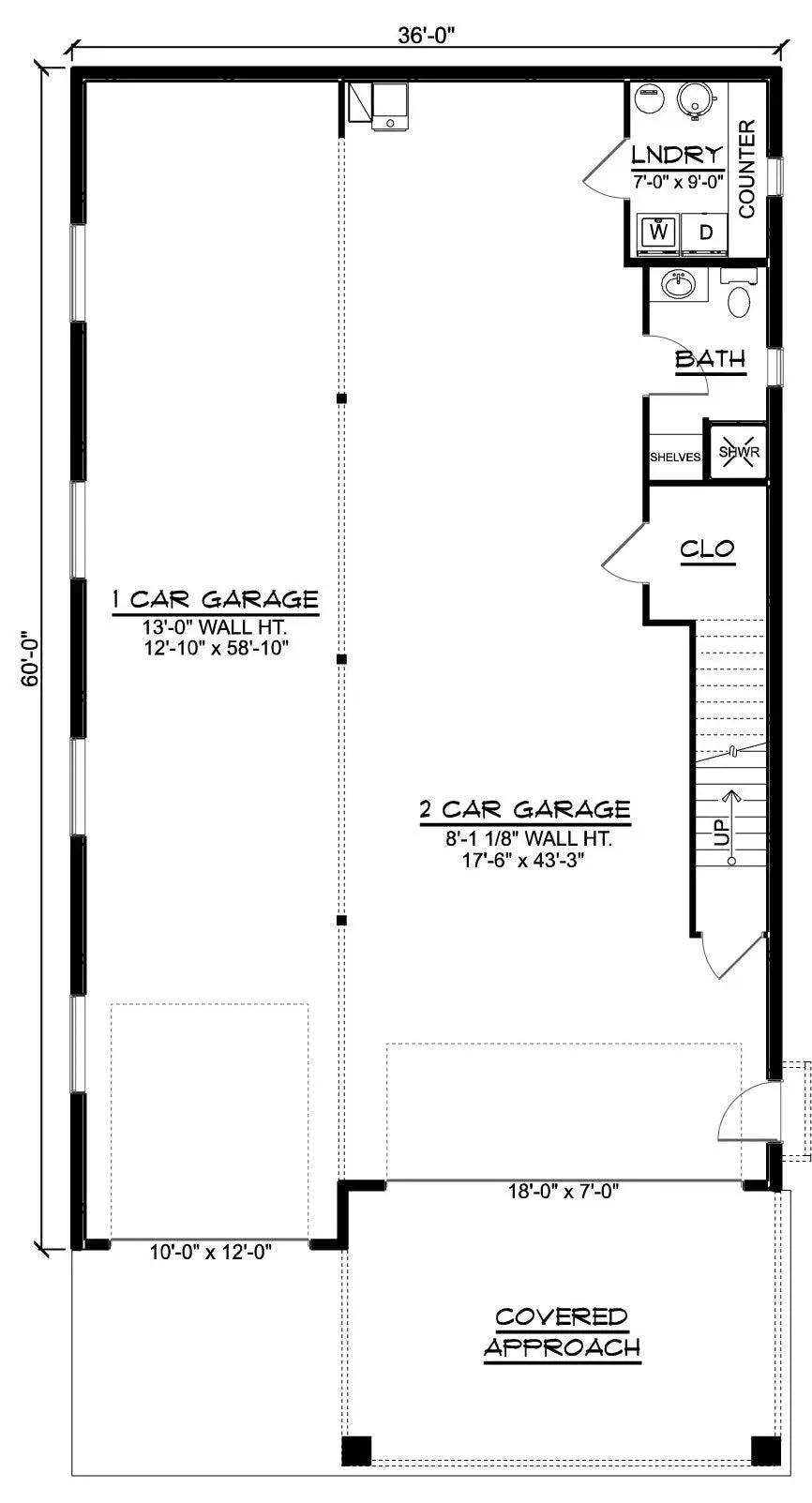 Contemporary Garage Apartment with Spacious Deck and Three-Bay Garage Layout