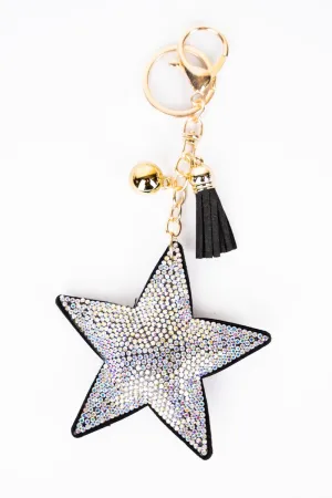 Crystal Avenue Iridescent Crystal Encrusted Star Keychain