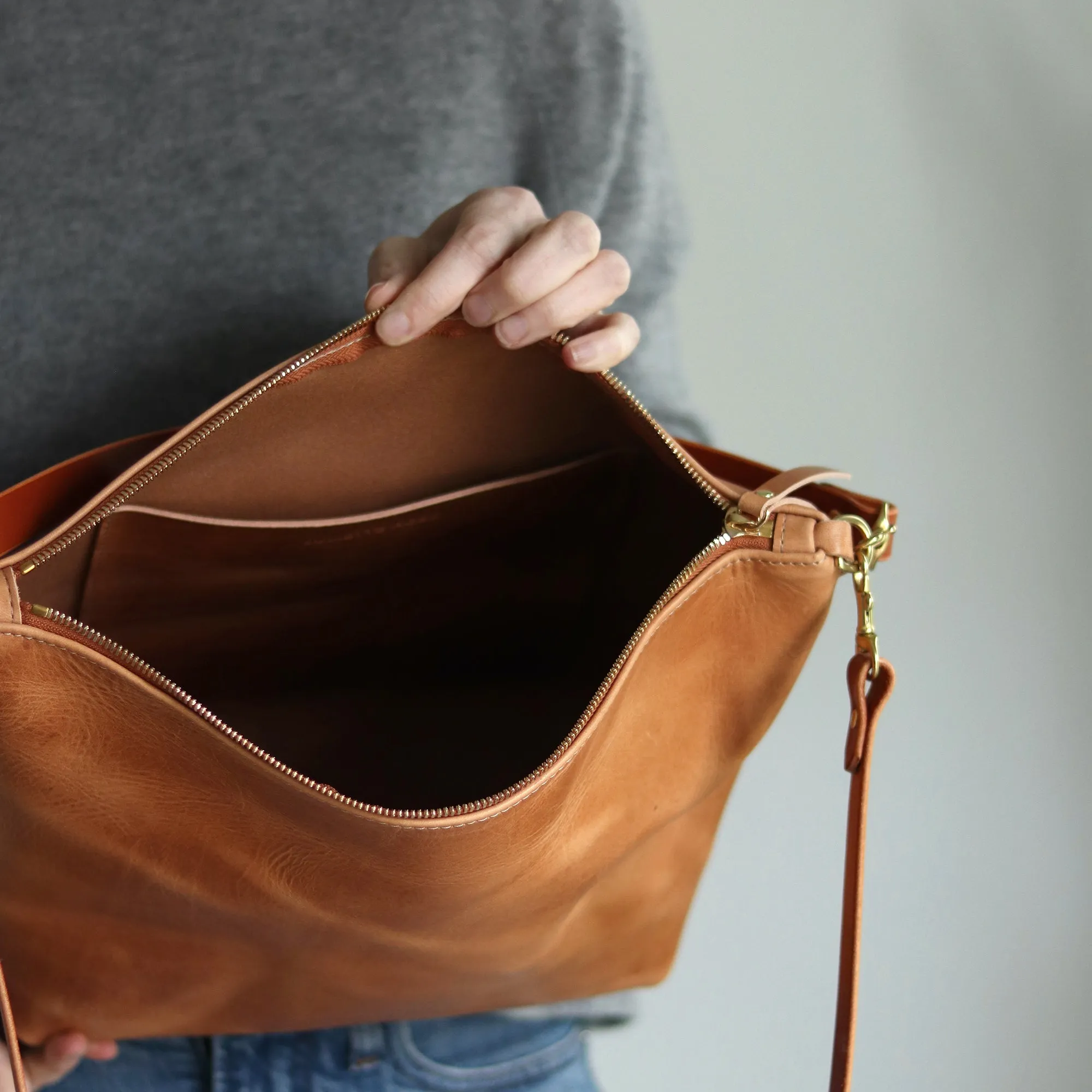 Custom Listing for Chelsia - Large Slouchy Hobo Crossbody - Honey Brown