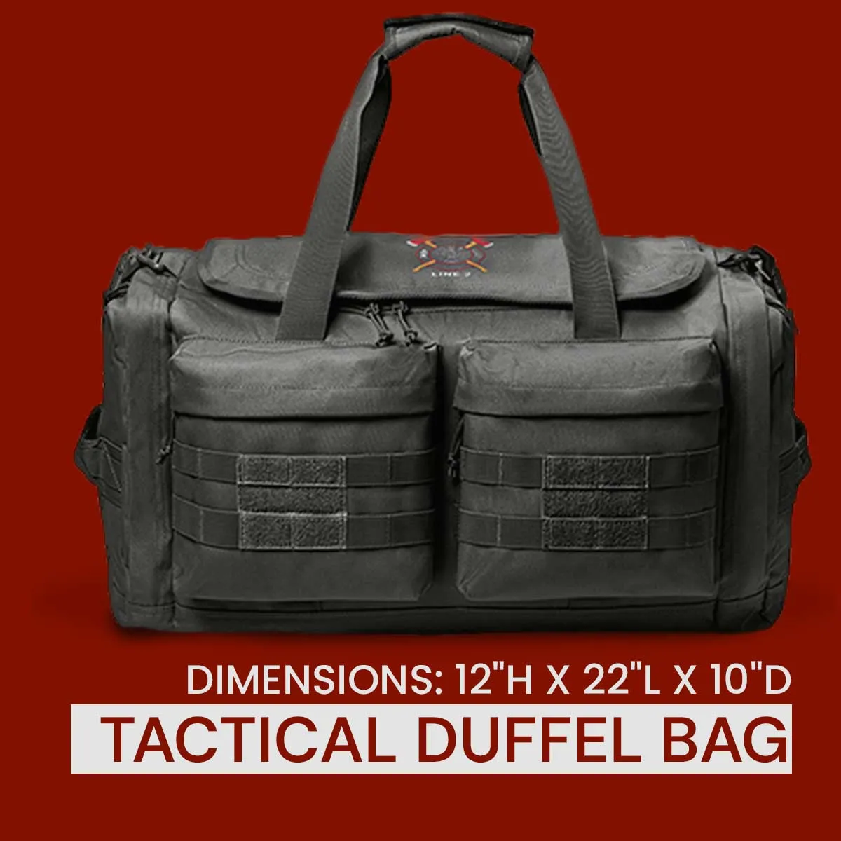 Customized Tactical Duffel Bag with Crossed Axes Embroidery