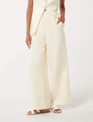 Cynthia Petite Linen Wide Leg Pants