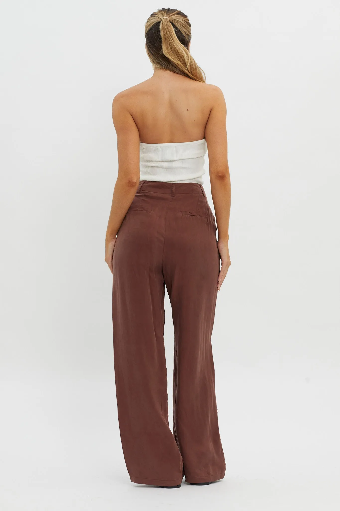 Dodie Straight Leg Trouser Pants Choco