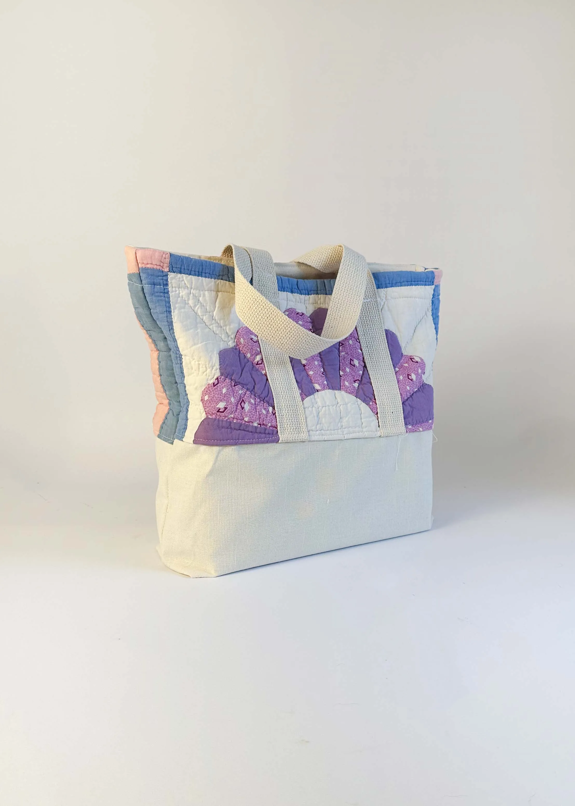 Dressden Flower Recycled Quilt Canvas Bag