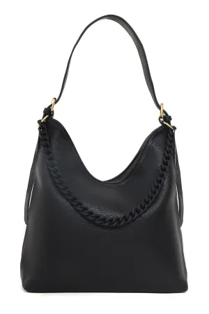 ELEGANT CHAIN STRAP BAG-BLACK