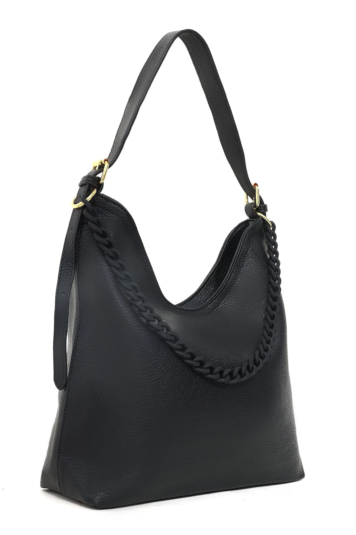 ELEGANT CHAIN STRAP BAG-BLACK