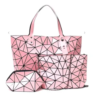 Fashion Geometric Checker 3-in-1 Pink