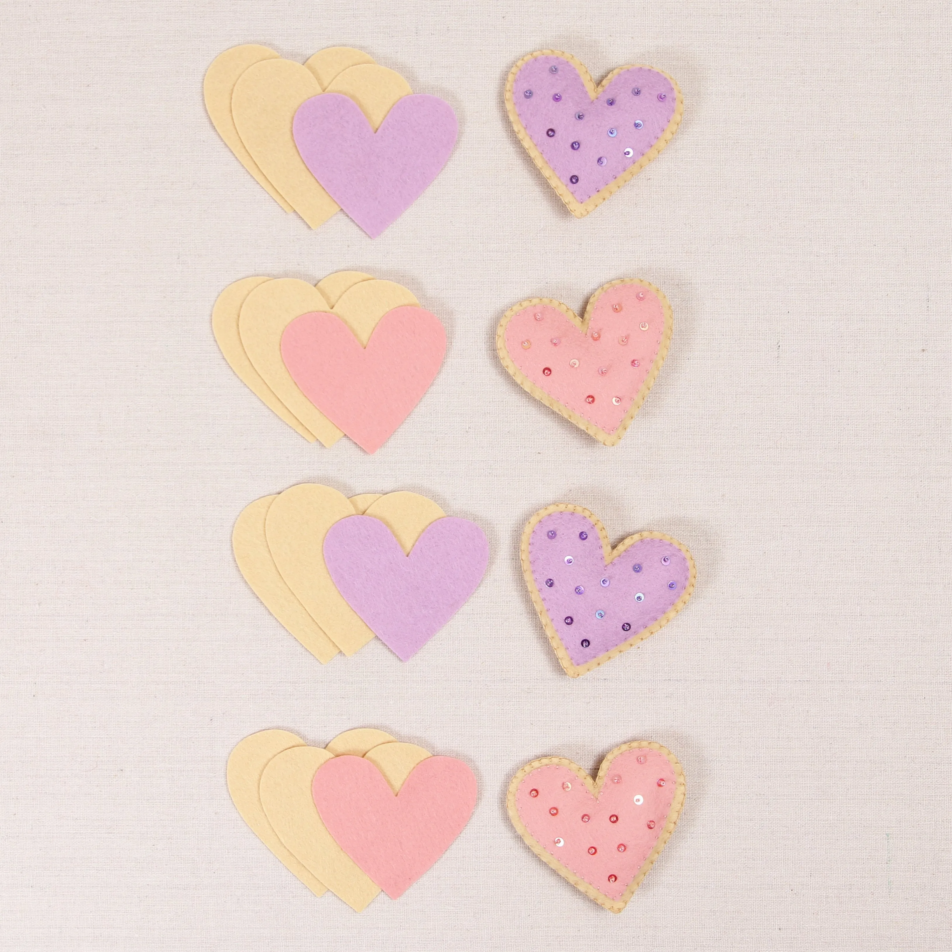 Felt-fetti Sweet Hearts, Die Cut Shapes