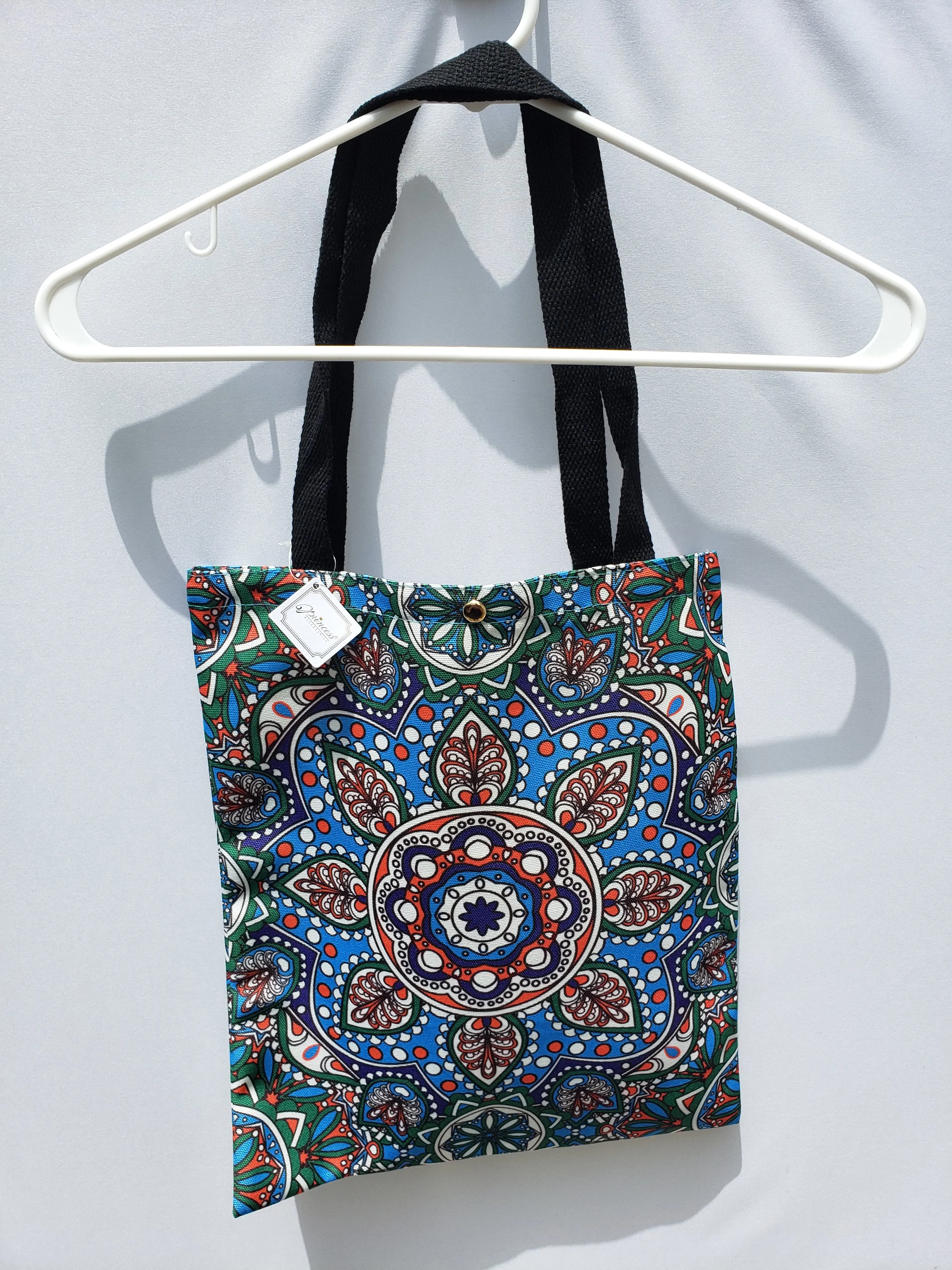 Floral Mandala Canvas Tote Bag