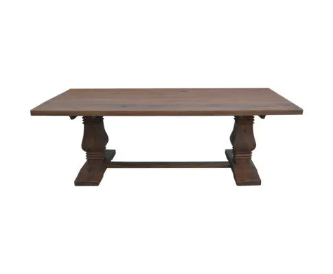 Florence Dining Table 180cm French Provincial Pedestal Solid Timber Wood